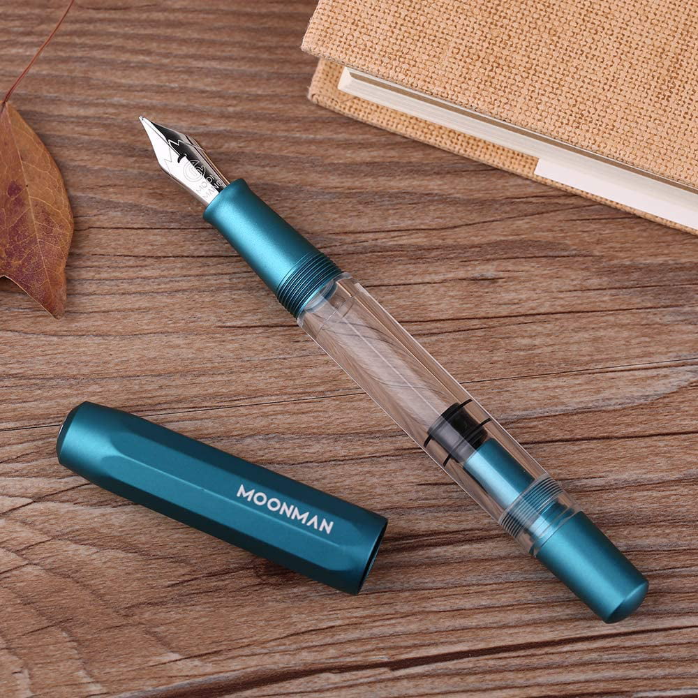 Details about   T1 Piston Fountain Pen Luxury Transparent Acrylic & Aluminum Gift Pen